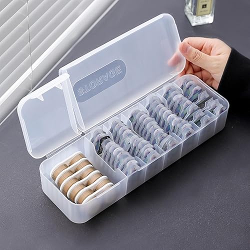 Miniatura 5 de Cajas diarias para lentes de contacto, 2 unidades, de gran capacidad, desechables, para lentes de contacto con ojos, caja organizadora, caja de