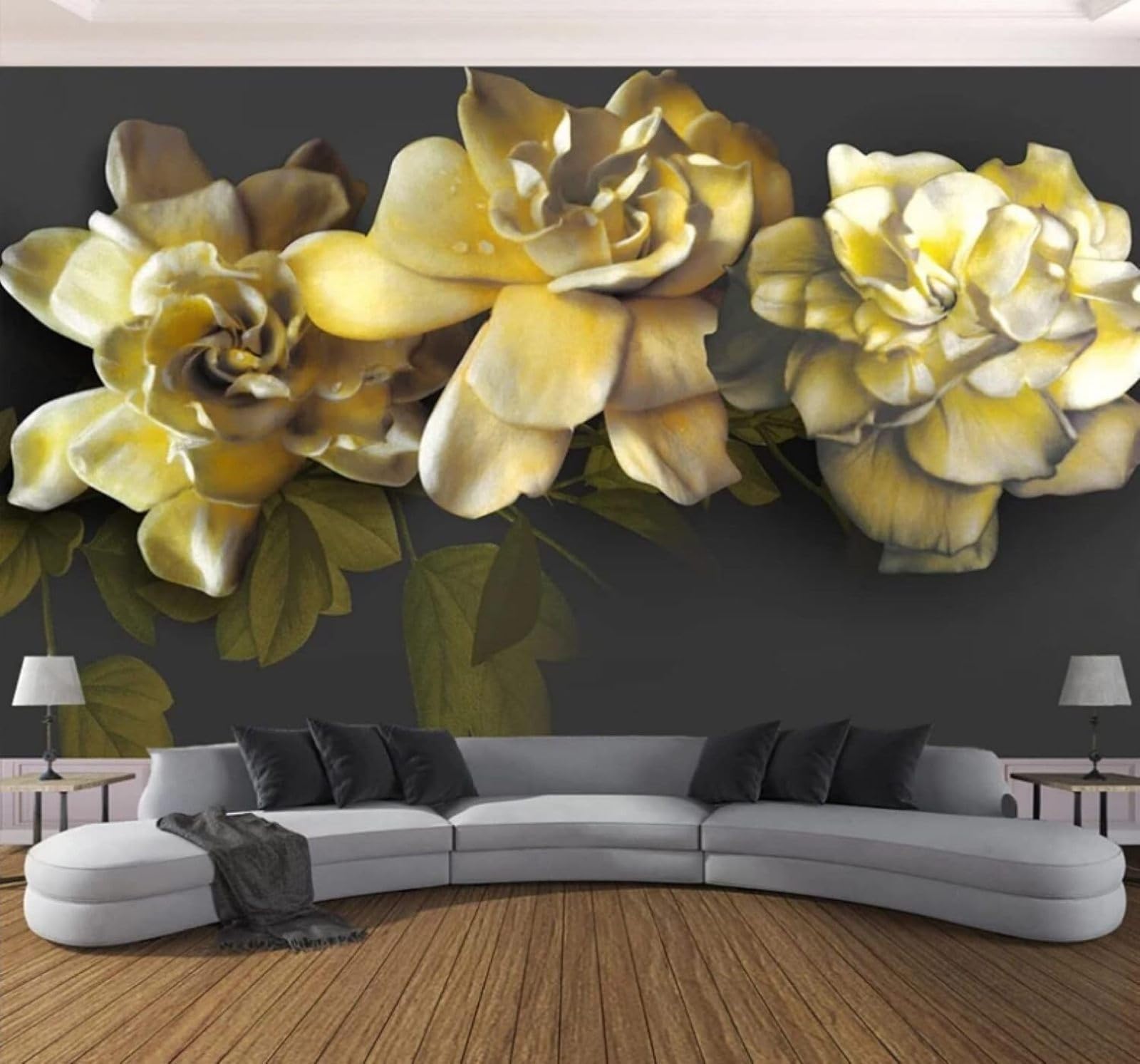 XLMING Vintage Relief Three Dimensional Beautiful Flowers 3D Wallpaper Luxury Home Dining Decor Paste Sofa Living Room The Wall for Bedroom Mural-430cm×300cm