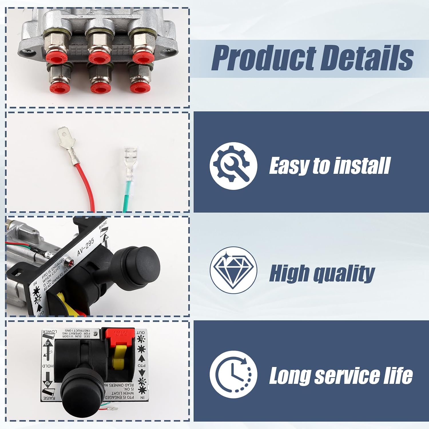 AV295 PTO Control Valve Set for Dump Pump, Pneumatic Control l for Dump Truck Tipper Fit for 328388-79X 329358X K90 AV-295