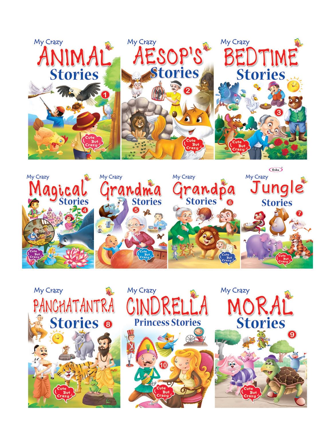 Crazy Series: 8 Enchanting Story Books for Kids - Animal Adventures, Bedtime Tales, and More!