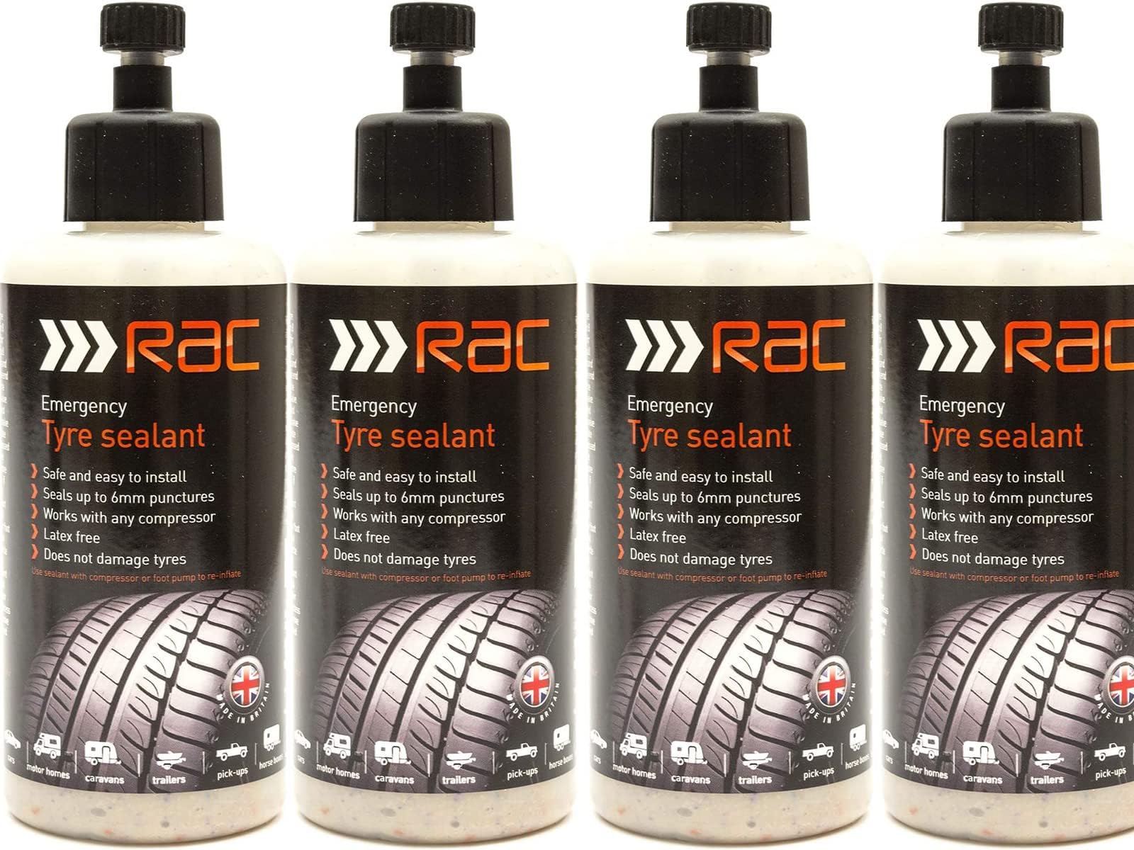 2 X QUICK FIX CAR EMERGENCY FLAT TYRE INFLATE PUNCTURE REPAIR KIT