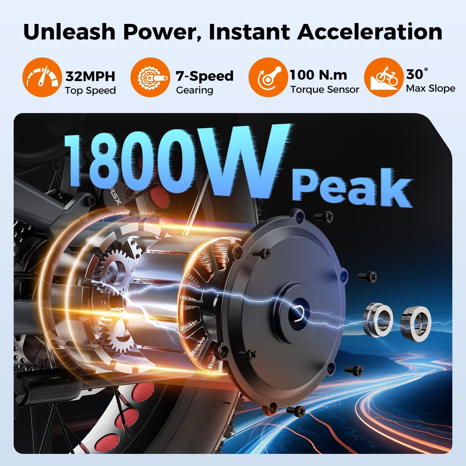 Heybike Mars 2.0/3.0 Foldable Electric Bike, UL2849 Certified, 70+Miles Long Range, 1400W/1800W Peak Motor 32MPH, 624WH Removable Battery, 20"*4 Fat Tire Ebike for Snow, Commute, Full Suspension
