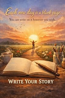 Lined Notebook – Write Your Story with Inspiring Sunrise & Creative Path Artwork: Motivational Design for Daily Writing, Reflection, Notes and Personal Growth