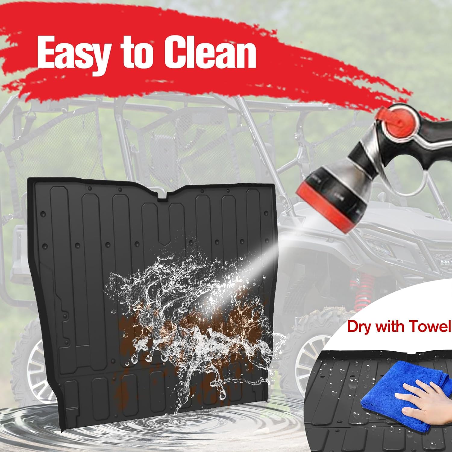 Bed Mat Liner for Honda Pioneer 1000-5 Accessories 2016-2025, TPE Rear Cargo Mat All Weather Protector Slush Liner, Replace# 0SP42-HL4-501 - Image 5