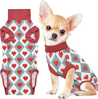 XS Surgery Recovery Suit for Dogs, Post Surgery Protective Wear with Pee Hole, Unisex Pet Surgical Vest for Wound Care, Spay/Neuter Healing(X-Small)