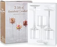 Vista 6 de Portavelas votivos para velas de té, candelabros de cristal a granel para centro de mesa de boda, vela flotante para decoración de recepción