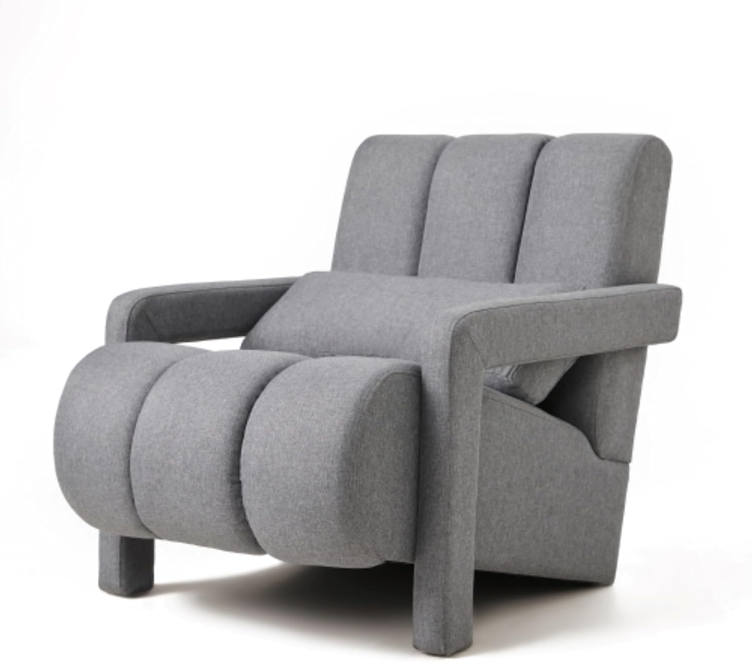 GIA Home Furniture Series Linen Upholstered Accent Chair with Pillow for Living Room, Bedroom, Dark Grey