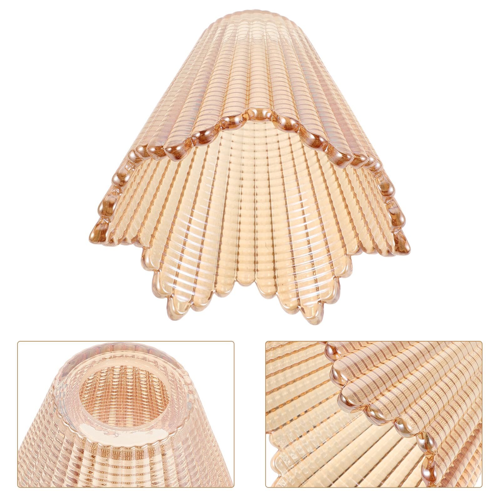 Toyvian Paralume Conico in Vetro Marrone per Lampada a Sospensione, Paralume di Ricambio Piccolo 15,7x13,5 Cm, Copertura per Lampade da Soffitto Rustica e Vintage, Adatto per Applique