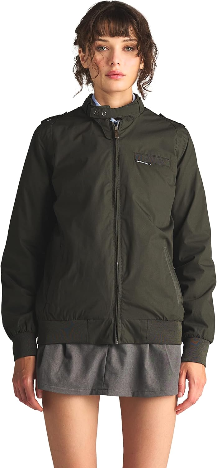 Members Only Women's Classic Iconic Racer Jacket | Spring Jackets for Women | Slim Fit | Womens Jacket | Bomber Jacket Womens