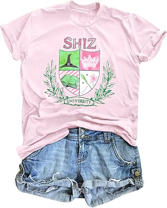 Musical Shirts Women Shiz University Tshirt Changed for Good Witch Musical Movie Tees Graphic Short Sleeve Tops