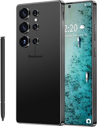 SZV I25 Ultra Unlocked Cell Phone,12+512GB 5G Unlocked Phone, Built in Pen Android 14 Battery 7000mAh 6.99 HD Screen Smartphone, Dual SIM/Face ID/Fingerprint Lock/GPS (Black, 12+512G)