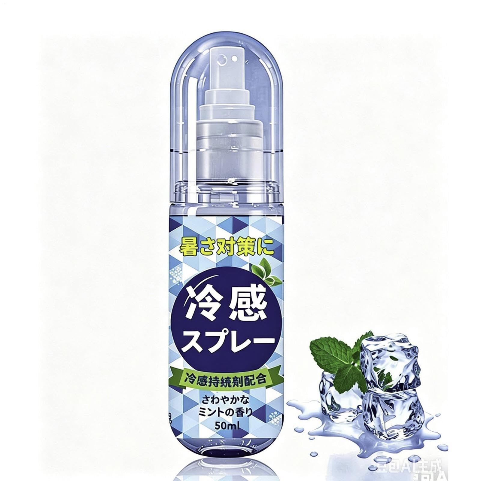 spray rinfrescante corpo mentolo, 50ml cooling spray, Sprays nebulizzante rinfrescante istantaneo per il caldo, portatile sprays rinfrescantes Cool Down per la prevenzione del calore, per sport