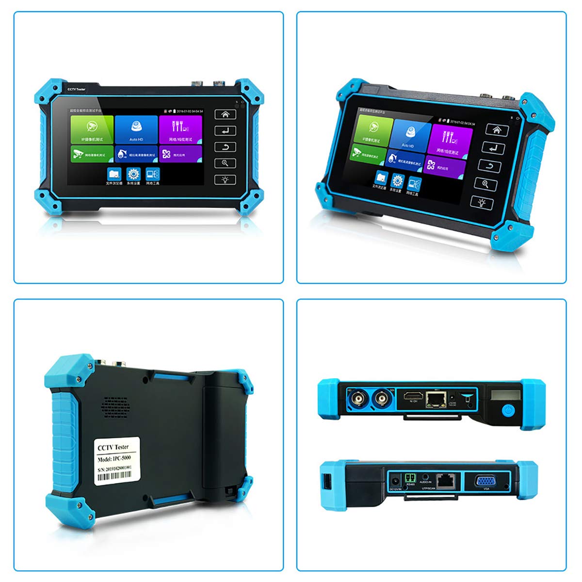 Testeur de Camera, 5.4 Pouces IPC-5100 Plus 4K IP CVI TVI AHD