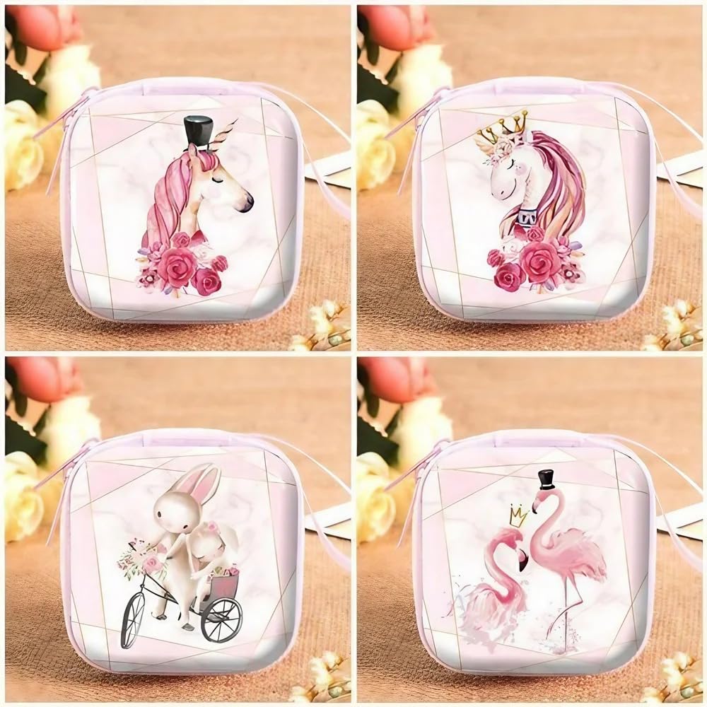Coin Purse for Women & Kids - Cute Mini Wallet with Zipper Closure - Small Handbag for Coins, Headphones, Jewelry & Essentials - Mixed Design Pouch Set 2 Pcs 3