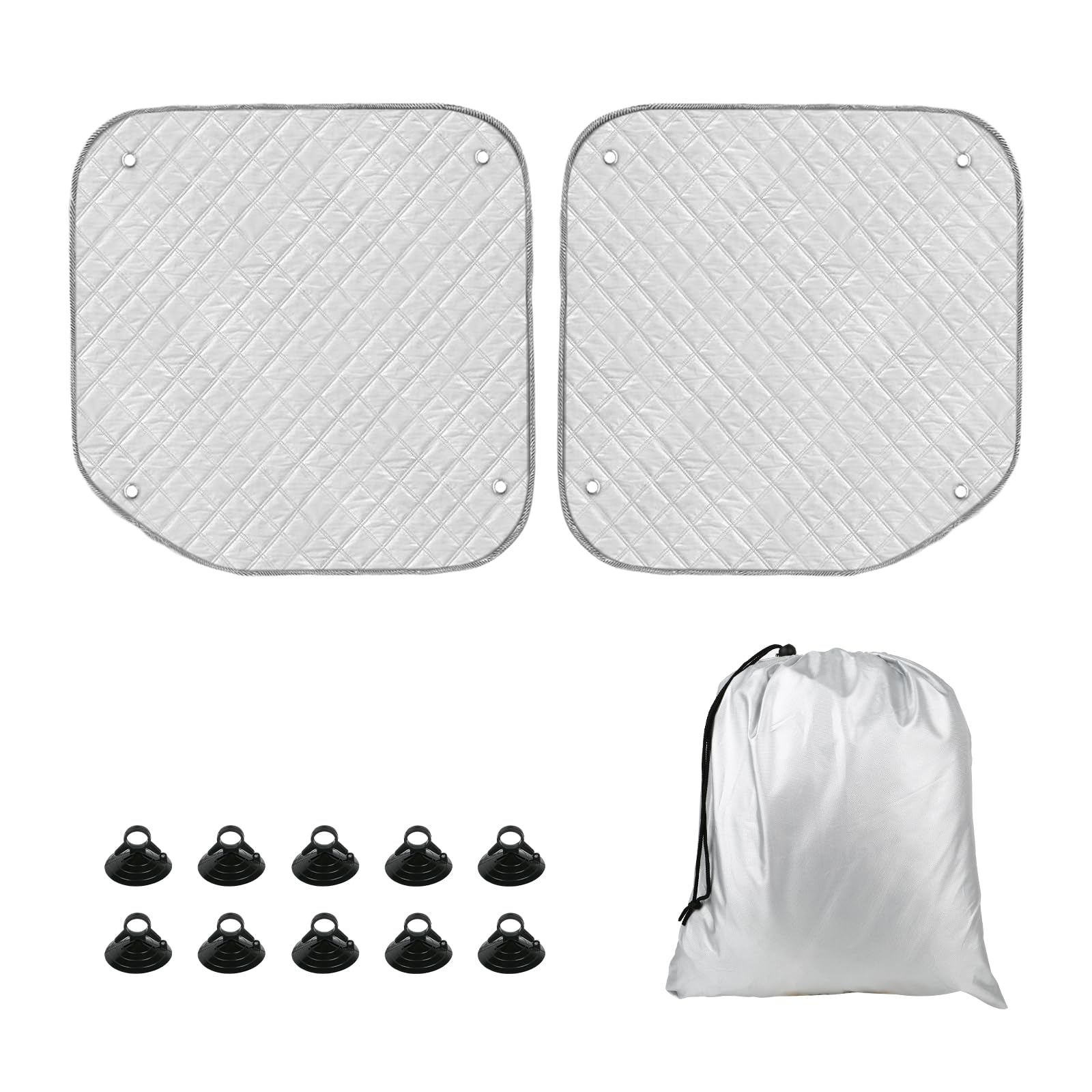 Pare-Soleil pour Pare-Brise Compatible avec Ford Transit Custom 2012-2025, Pare-Soleil de Lunette Arrière à Double Porte