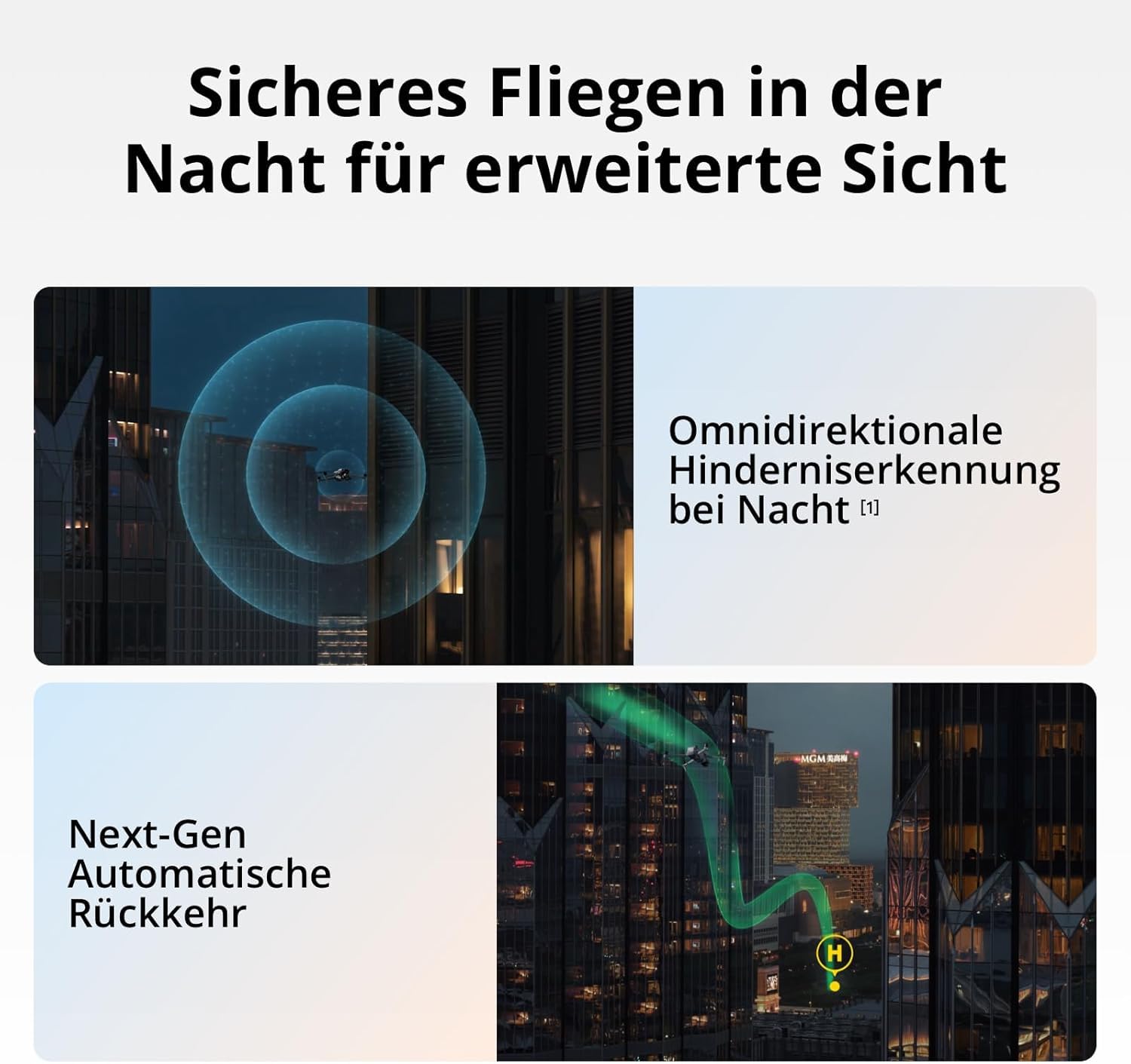 DJI Air 3S Fly More Combo (RC-N3) mit Vielseitiges Zubehör, Drohne mit 1“ CMOS Weitwinkel- & mittlerer Telekamera, 4K/60fps HDR Video, omnidirektionale Hinderniserkennung bei Nacht und 3 Akkus