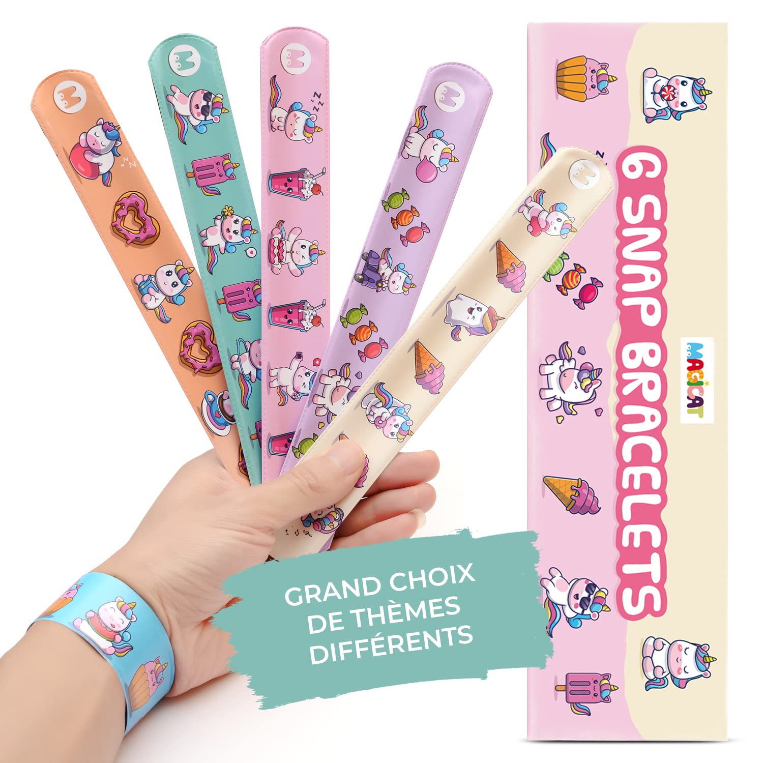 Magicat Lot 12 Bracelets Fille – Licorne, Sirène, Chat, Arc-en-ciel – Cadeau Anniversaire Ou Amitié