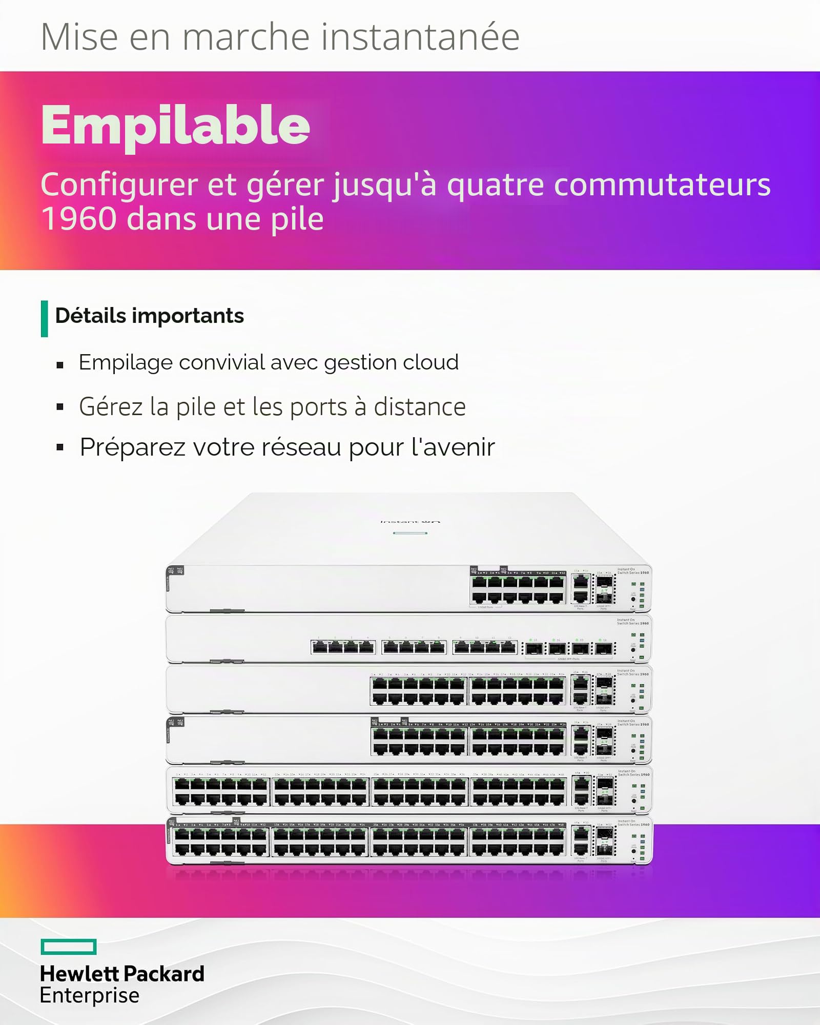 HPE Aruba Instant On 1960 - commutateur - 16 ports - Géré - Montable sur rack