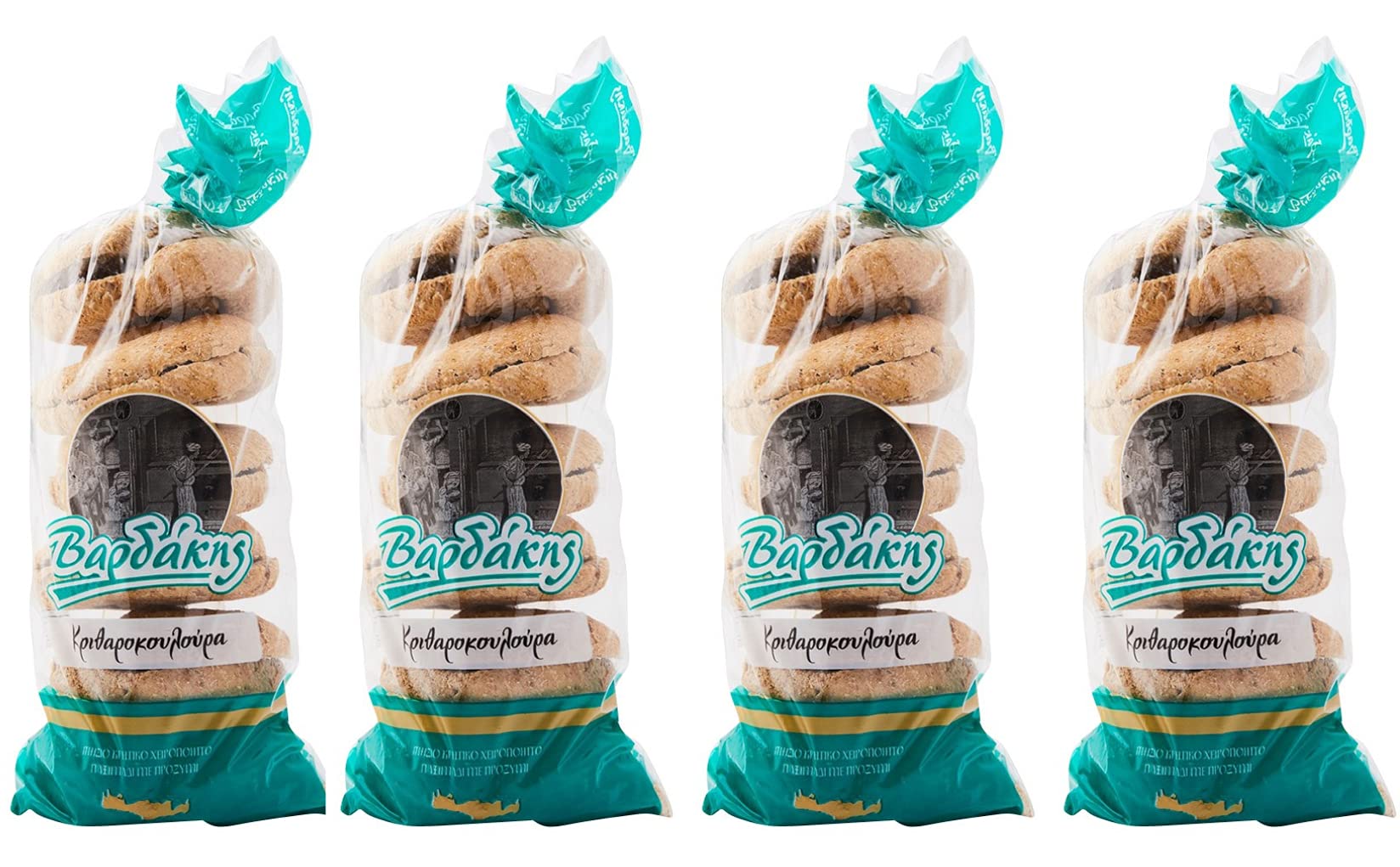 Dakos 4x 700g | Paximadi aus Kreta | Cretan Rusk | Traditioneller Gerstenzwieback | Vardakis Bakery