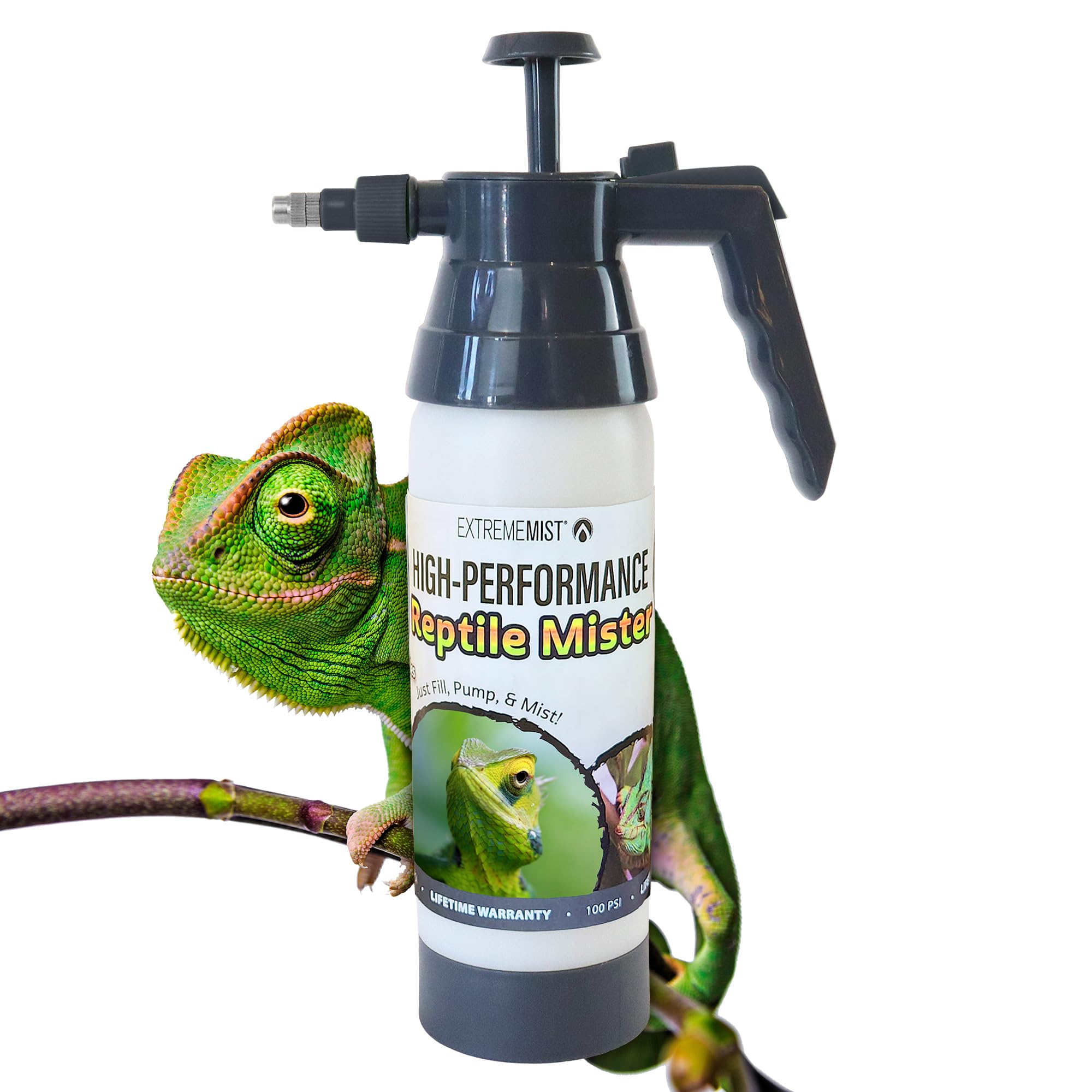 High-Performance Reptile Mister | Ultra-fine Amphibian Sprayer | Terrarium Humidity Fogger | Continuous Gentle Mister | Humidifier for Geckos, Chameleons, Turtles, & Lizards
