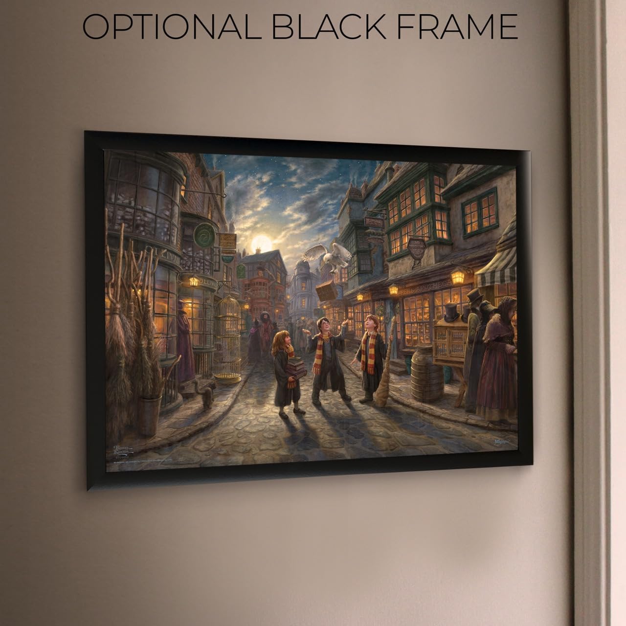 MIGHTYPRINT Harry Potter – Diagon Alley by Thomas Kinkade Studios - Durable 24” x 17 Wall Art – NOT Made of Paper – Officially Licensed Collectible MP24170961