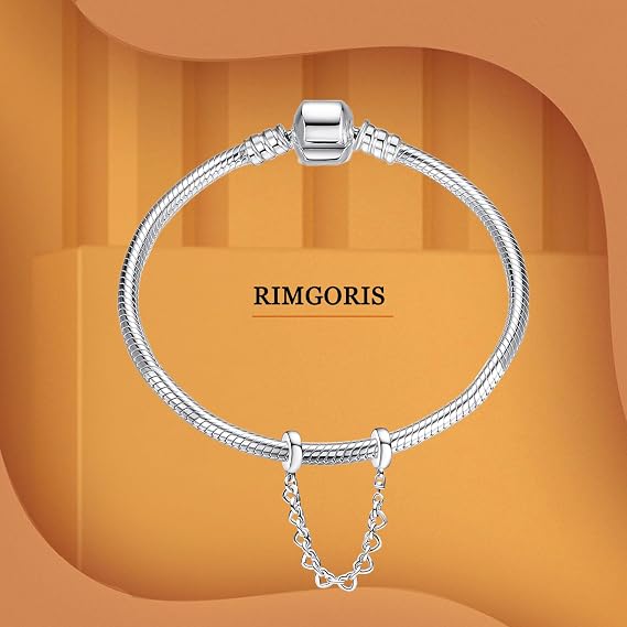 925 Sterling Silver Charm for Women's Bracelets Valentine's Day Eternal Love Clip Secure Chain Dangle Charm Gifts