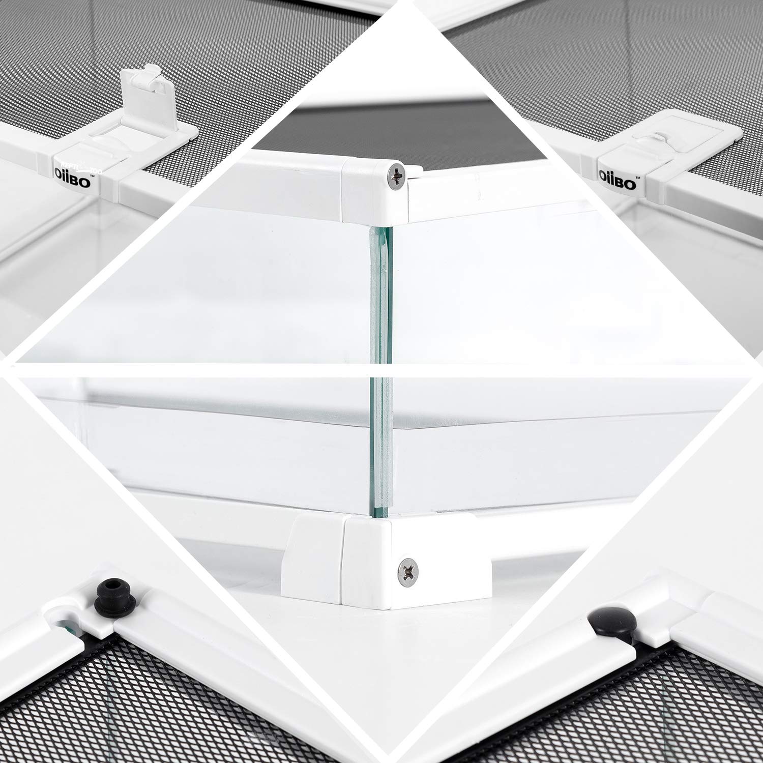 Buy OIIBO 10 Gallon Reptile Tank Glass Reptile Terrarium 20" x 12" x 10