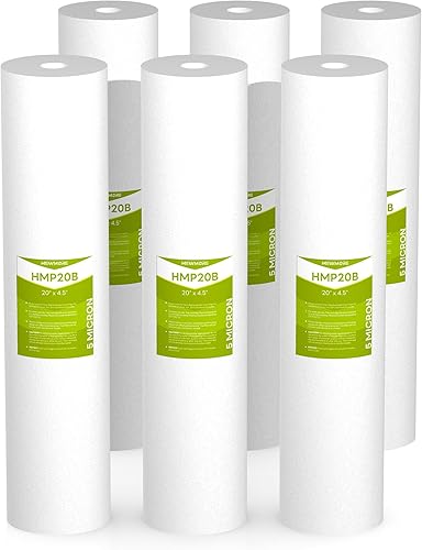 Cartucho de filtro de agua de 5 micrones para toda la casa, filtros de sedimentos para agua de pozo, reemplazo universal para cualquier carcasa
