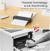 Mobile Printer Bluetooth Thermal Printer A4 Portable Printer Inkless Printer with Android & iOS for Mobile Phone & Laptop Supports 210 x 297 mm A4 Thermal Paper D80 Grey