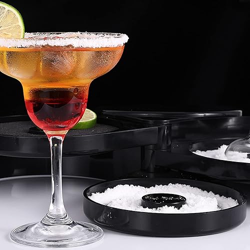 Miniatura 3 de Caja de condimentos de cóctel de jugo de barra de 3 niveles con esponja, para mezcla de cócteles y margarita, recipiente de sal y azúcar para bar,
