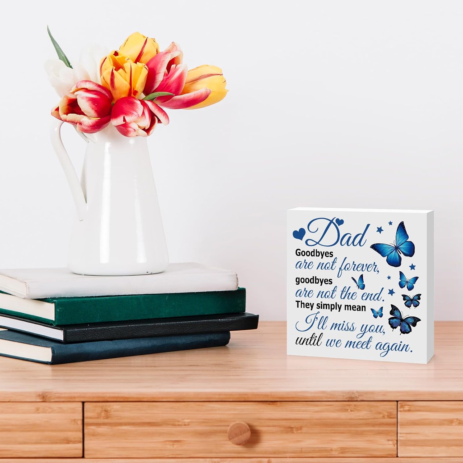 Memorial Gifts for Loss of Dad Sympathy Gifts for Loss of Dad In Memory of Dad Wooden Box Sign Condolence Bereavement Gift Grief Funeral Remembrance Decor Desk Sign - Image 4