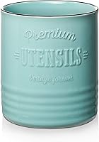 Vista 3 de DOWAN Bundle - Soporte para utensilios de cocina blanco + soporte para utensilios turquesa