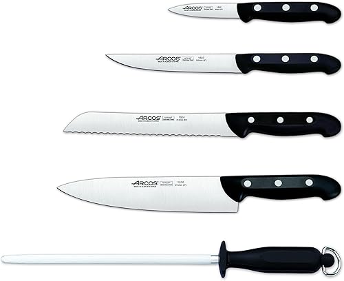 Miniatura 3 de ARCOS Juego de 5 cuchillos de acero inoxidable nitrum. Cuchillo de cocina profesional para pelar frutas y verduras.Mango ergonómico POM de