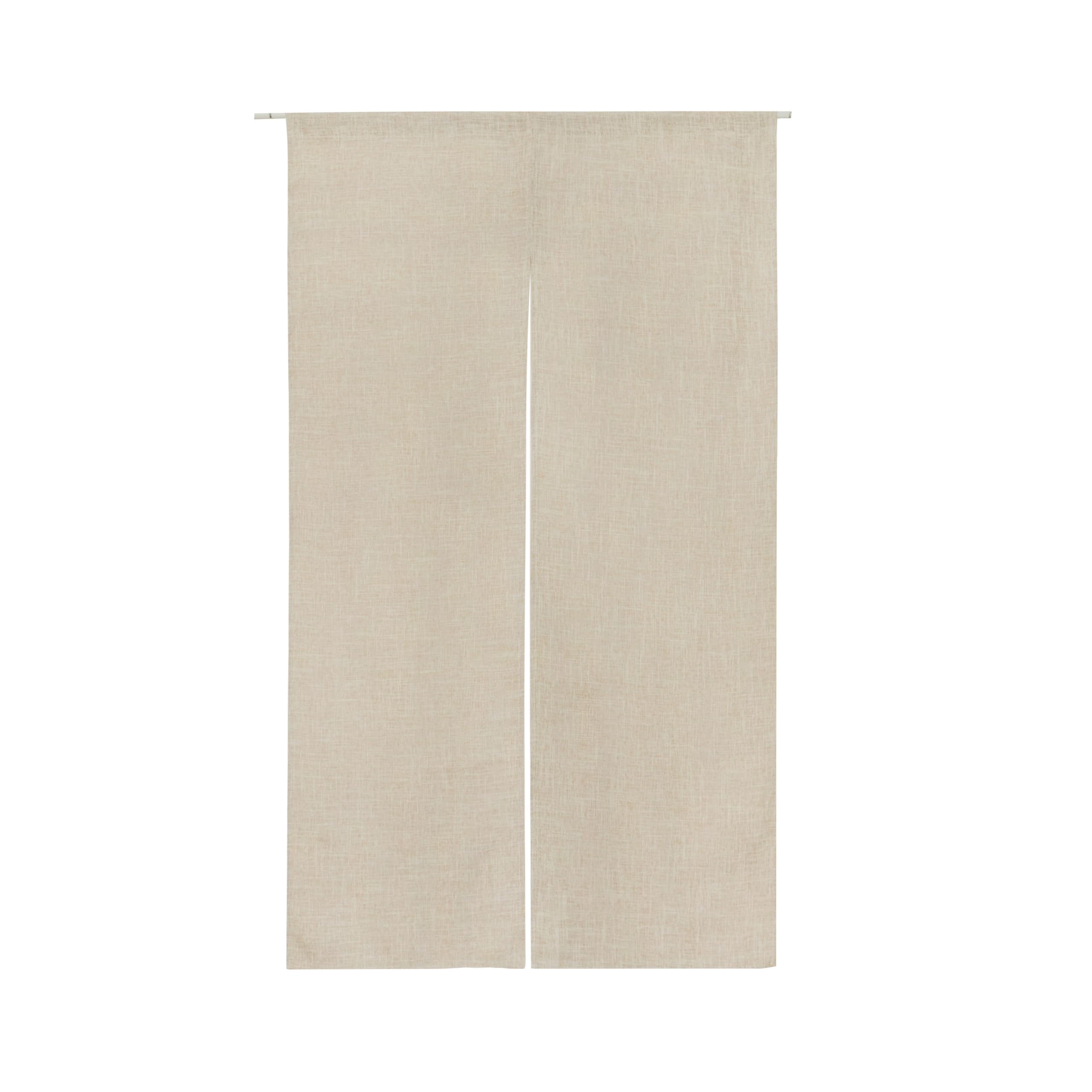 Siykkay Noren Japanese Doorway Curtain Linen Color 28x59in Solid Polyester