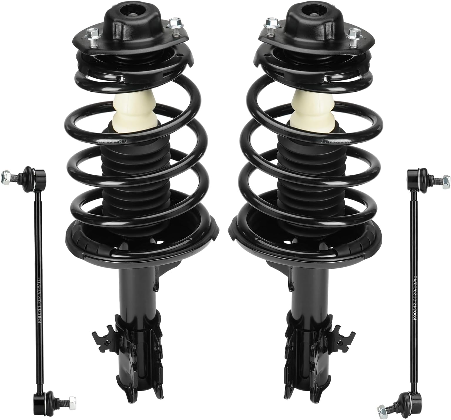 Front Struts Assembly & Sway Bar Links for 1997-2001 Toyota Camry(3L), Lexus ES300; 99-03 Solara, Avalon; Shock Absorber w/Coil Spring Replace 271679 271678 4PCS