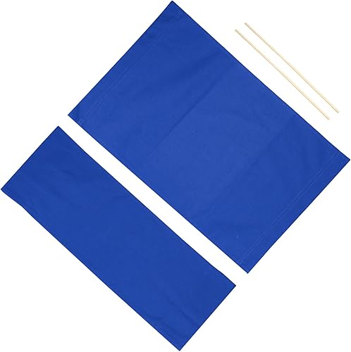 PATIKIL Juego de accesorios para sillas de director, kit de repuesto de lienzo para silla de artista de maquillaje con 2 palos redondos, color azul