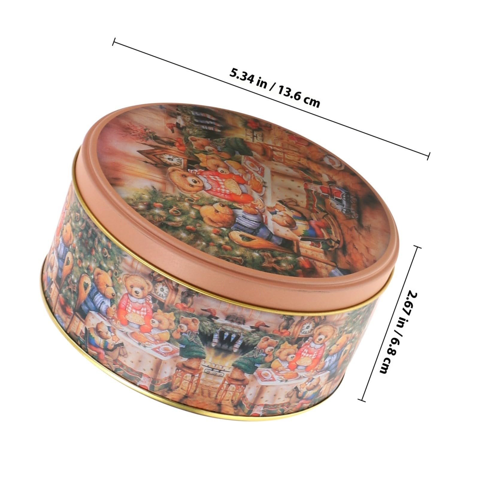 ibasenice Set de 4 Cajas de Hojalata Navideñas para Dulces Diseño Creativo y Tapa, Ideales para Fiestas de Navidad y Almacenamiento Decorativo Varios estilos