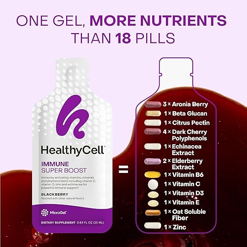 Miniatura 6 de Healthycell Suplemento inmunitario súper estimulante + multivitamínico bioactivo para mujeres y hombres