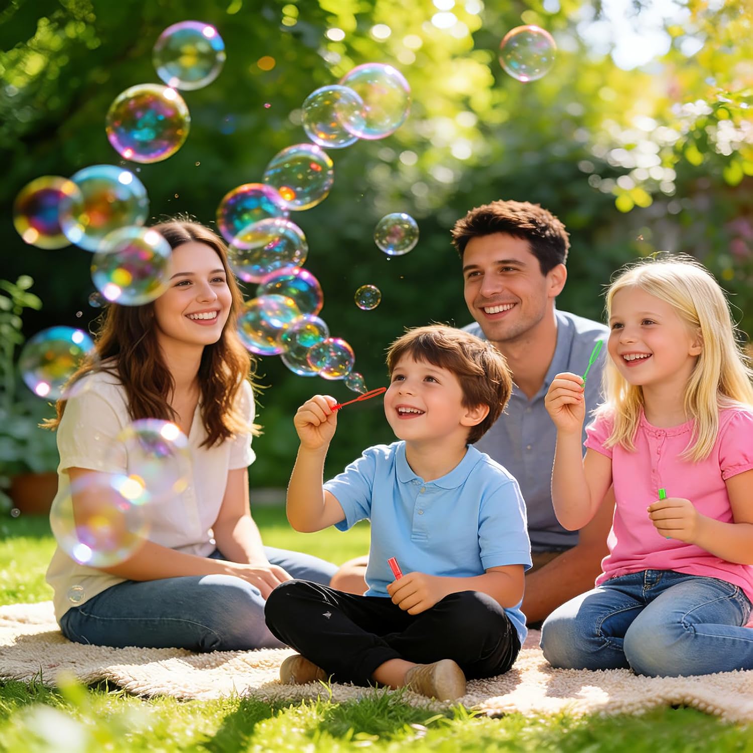 Mini Bubble Wands, 32 Pcs Bubble Wands Bulk in 8 Colors, Bubble Party Favors for Kids, Children's Bubble Party Gifts, Summer Toys, Indoor and Outdoor Activities, Themed Birthdays, Girls and Boys