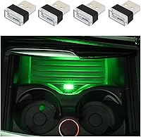 Vista 57 de 4 lámparas LED USB para el interior del automóvil, mini luz nocturna LED portátil, kit de iluminación ambiental de interfaz USB enchufable