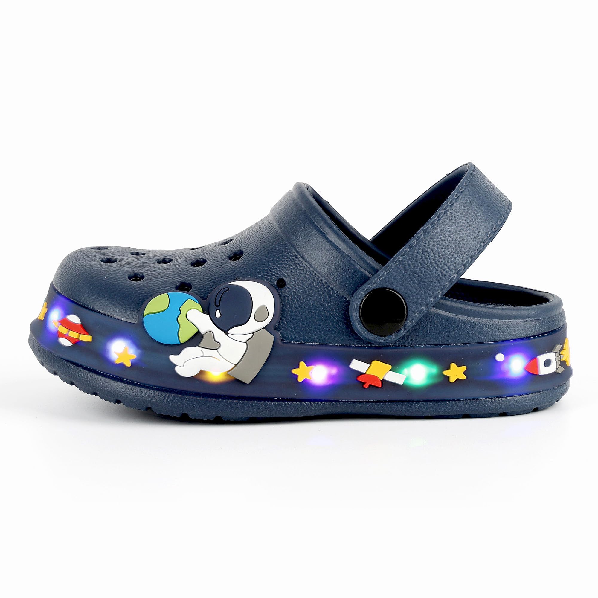 GULAKY Zoccoli per bambini, pantofole per bambini, sandali per ragazze, scarpe da giardino, strisce LED