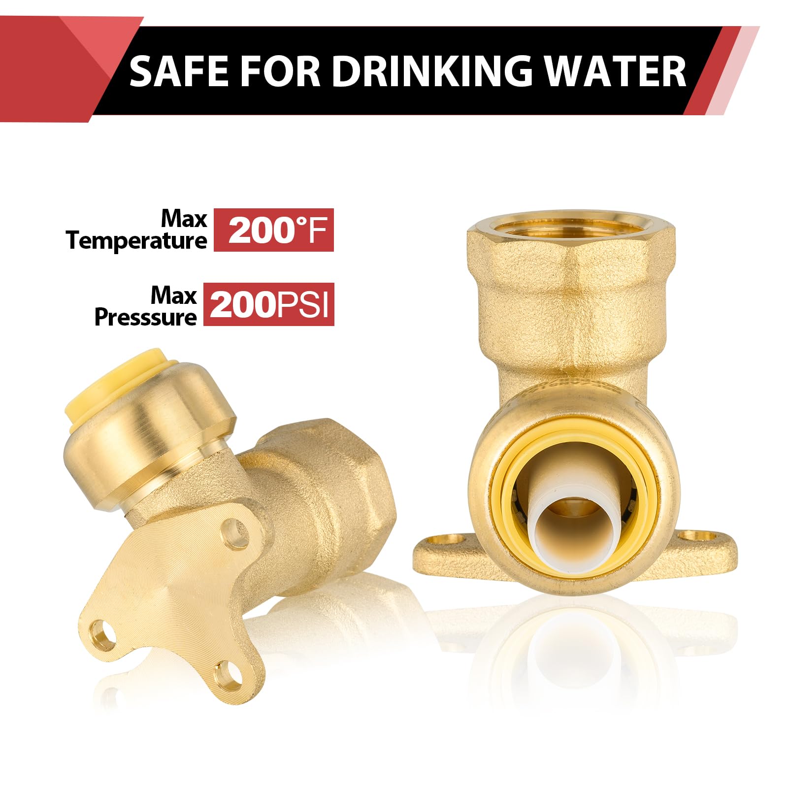 EFIELD - Codos para oreja, 3/4", NPT hembra