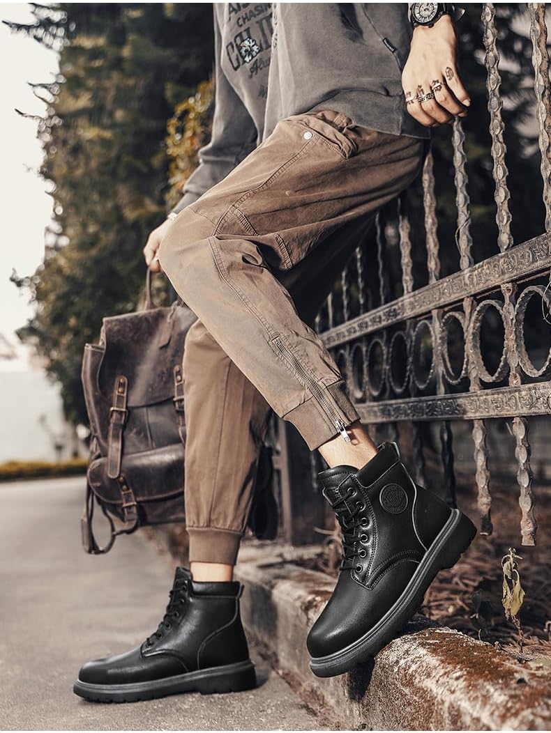 [lalarimi] 安全靴 ハット 鋼先芯 防刺 つま先保護 軽量 快適 滑り止め 耐摩耗 作業靴 秋冬向け 工事現場 バイク 日