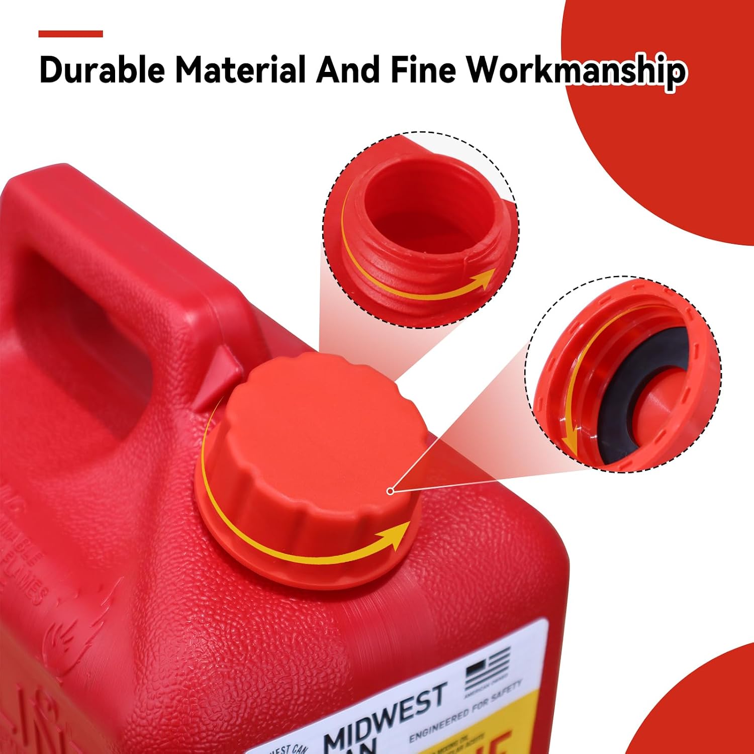 Mapleza 6 Pack Replacement Gas Can Caps