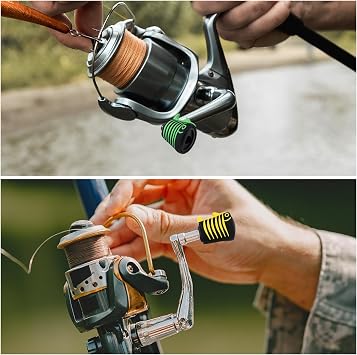 Fishing Reel Replacement Handle with Anti-Slip Knob Covers
