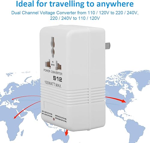 Miniatura 4 de Convertidor de voltaje Transformador de potencia 100W Step-Up y Step-Down 110V120V a 220V240V Adaptador de viaje (enchufe estándar CN)