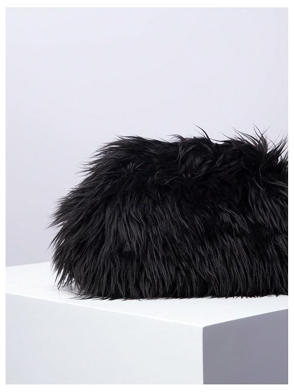 Verdusa Women's Fuzzy Handbags Clutch Purses Y2k Furry Plush Evening Bags by Verdusa - Used condition - Image 3