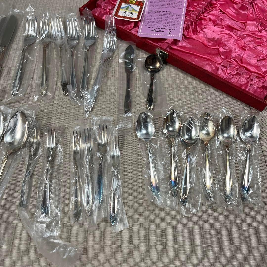 マンション　オリジナルコレクション銀メッキステンレスカトラリーセット32本セット マンション オリジナルコレクション銀メッキステンレスカトラリー