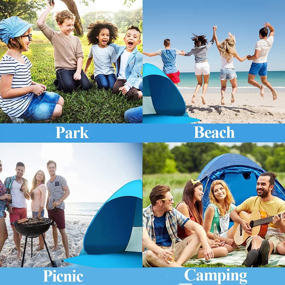 Miconi Tenda da Spiaggia Pop Up UPF 50+ 165x150x110 cm Leggera Facile da Trasportare per Vacanza Campeggio