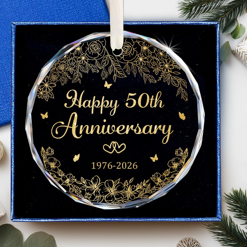 50th Anniversary for Couple - Gift for 50th Wedding Anniversary 2026 - Golden Anniversary - 50 Years As Mr Mrs - 50th Anniversary Wedding Gift for Wife, Husband - 50 Years of Marriage